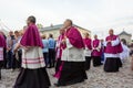 Chelm, Lubelskie, Poland - September 07,2019: Festive indulgence with Bishop Jozef Wrobel, walking priests