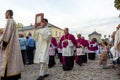 Chelm, Lubelskie, Poland - September 07,2019: Festive indulgence with Bishop Jozef Wrobel, procession with relics