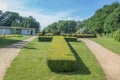 Shrine, the Basilica of the Virgin Mary in Chelm in eastern Poland near Lublin. Rosarium or rosary garden with statues of the