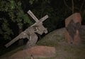 Chelm, Poland, 25 September 2020: Calvary around the Basilica of the Blessed Virgin Mary in Chelm, sculpture by Jacek Kicinski - Royalty Free Stock Photo