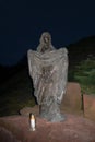 Chelm, Poland, 25 September 2020: Calvary around the Basilica of the Blessed Virgin Mary in Chelm, sculpture by Jacek Kicinski - Royalty Free Stock Photo