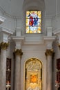 Chelm, POLAND - September 25, 2025: Inside the shrine, the Basilica of Virgin Mary in Chelm in eastern Poland