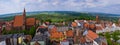 Chelmno city aerial view on old town centre Royalty Free Stock Photo