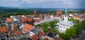 Chelmno city aerial view on old town centre