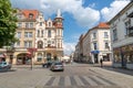 Chelmno, kujawsko-pomorskie / Poland-25 June 2020.:City center and town hall. Old tenements and buildings in the city of Central Royalty Free Stock Photo