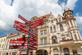 Chelmno, kujawsko-pomorskie / Poland-25 June 2020.:City center and town hall. Old tenements and buildings in the city of Central Royalty Free Stock Photo