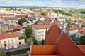 Chelmno old town - aerial view. Royalty Free Stock Photo