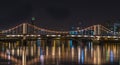 Chelsea Bridge at night Royalty Free Stock Photo