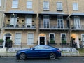 Chelsea district in London with luxury houses and cars and famous residents living here