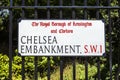 Chelsea Embankment Street sign