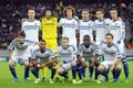 Chelsea FC line-up pictured before UEFA Champions League game