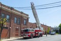 Fire truck in Chelsea, Massachusetts, USA