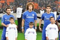 Chelsea football team with kids Royalty Free Stock Photo