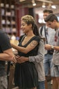 CHELSEA MARKET, NEW YORK CITY, USA - 21 July 2018: Happy Black Girls Embracing and Shopping in Chelsea Market