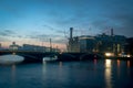 Chelsea Railway Bridge and Battersea Power Station, London UK Royalty Free Stock Photo