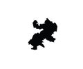 Chelyabinsk outline map Russia oblast region