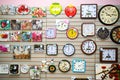 Chelyabinsk Region, Russia - March 2019: Local souvenir shop selling various goods. Wall Clock