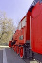 Locomotive Red Communard. Left rear view Royalty Free Stock Photo
