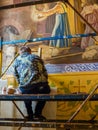 Restoration works, St. Simeon Cathedral, Chelyabinsk, Russia