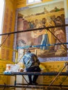 Restoration works, St. Simeon Cathedral, Chelyabinsk, Russia