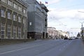 `Chelyabinsk, South Ural / Russian Federation: Lenin Avenue, city center, government and administrative buildings`