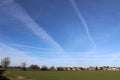 Chem trails or condensation trails over Yorkshire