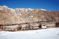 Chemdey Monastery in winter. Leh-Ladakh, Jammu and Kahsmir,