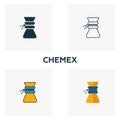 Chemex icon. Thin line symbol design from coffe shop icon collection. UI and UX. Creative simple chemex icon for web and mobile Royalty Free Stock Photo