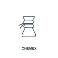 Chemex icon. Thin line symbol design from coffe shop icon collection. UI and UX. Creative simple chemex icon for web and mobile Royalty Free Stock Photo