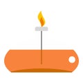 Chemical alcohol burner icon isolated