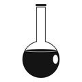 Chemical beaker icon, simple style Royalty Free Stock Photo