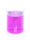 Chemical beaker with permanganate dissolved in water