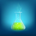 Chemical beaker. Stock illustration.