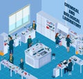 Chemical Biological Laboratory Isometric Illustration