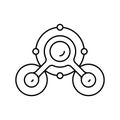 chemical bonds engineer line icon vector illustration