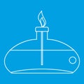 Chemical burner icon, outline style