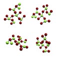 Chemical Compound Structure of Molecules Royalty Free Stock Photo