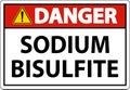 Chemical Danger Sign Sodium Bisulfite Label Royalty Free Stock Photo