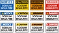 Chemical Danger Sign Sodium Bisulfite Label Royalty Free Stock Photo
