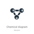 Chemical diagram icon vector. Trendy flat chemical diagram icon from education collection isolated on white background. Vector