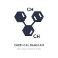 chemical diagram icon on white background. Simple element illustration from Education concept
