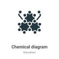 Chemical diagram vector icon on white background. Flat vector chemical diagram icon symbol sign from modern education collection