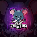 The chemical doctor rat mascot esport logo design Royalty Free Stock Photo