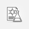 Chemical Documents with Flask vector Lab Results thin line icon Royalty Free Stock Photo