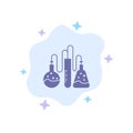 Chemical, Dope, Lab, Science Blue Icon on Abstract Cloud Background