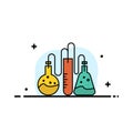 Chemical, Dope, Lab, Science Business Flat Line Filled Icon Vector Banner Template