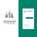 Chemical, Dope, Lab, Science Grey Logo Design and Business Card Template