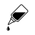 Chemical Dropper icon, black vector graphics