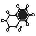 Chemical element molecule icon, simple style Royalty Free Stock Photo