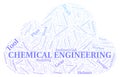 Chemical Engineering typography word cloud create with the text only Royalty Free Stock Photo